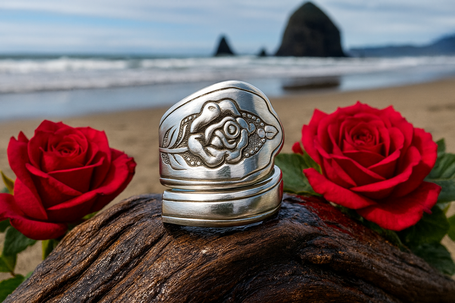 Eternal Rose Spoon Ring – 1810 Stainless Steel