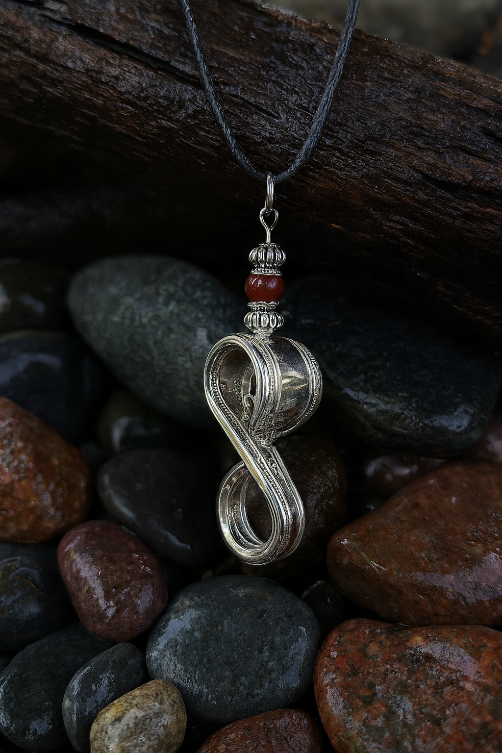 Infinite Grace – Silver Spoon Pendant with Turtle Charm