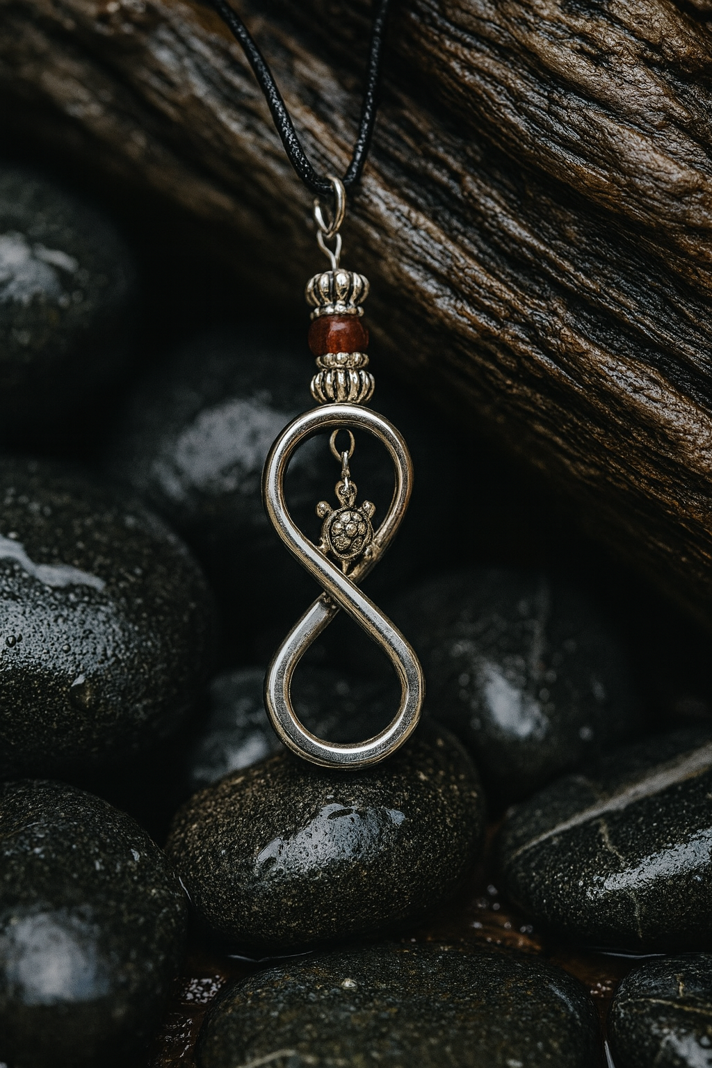 Infinite Grace – Silver Spoon Pendant with Turtle Charm