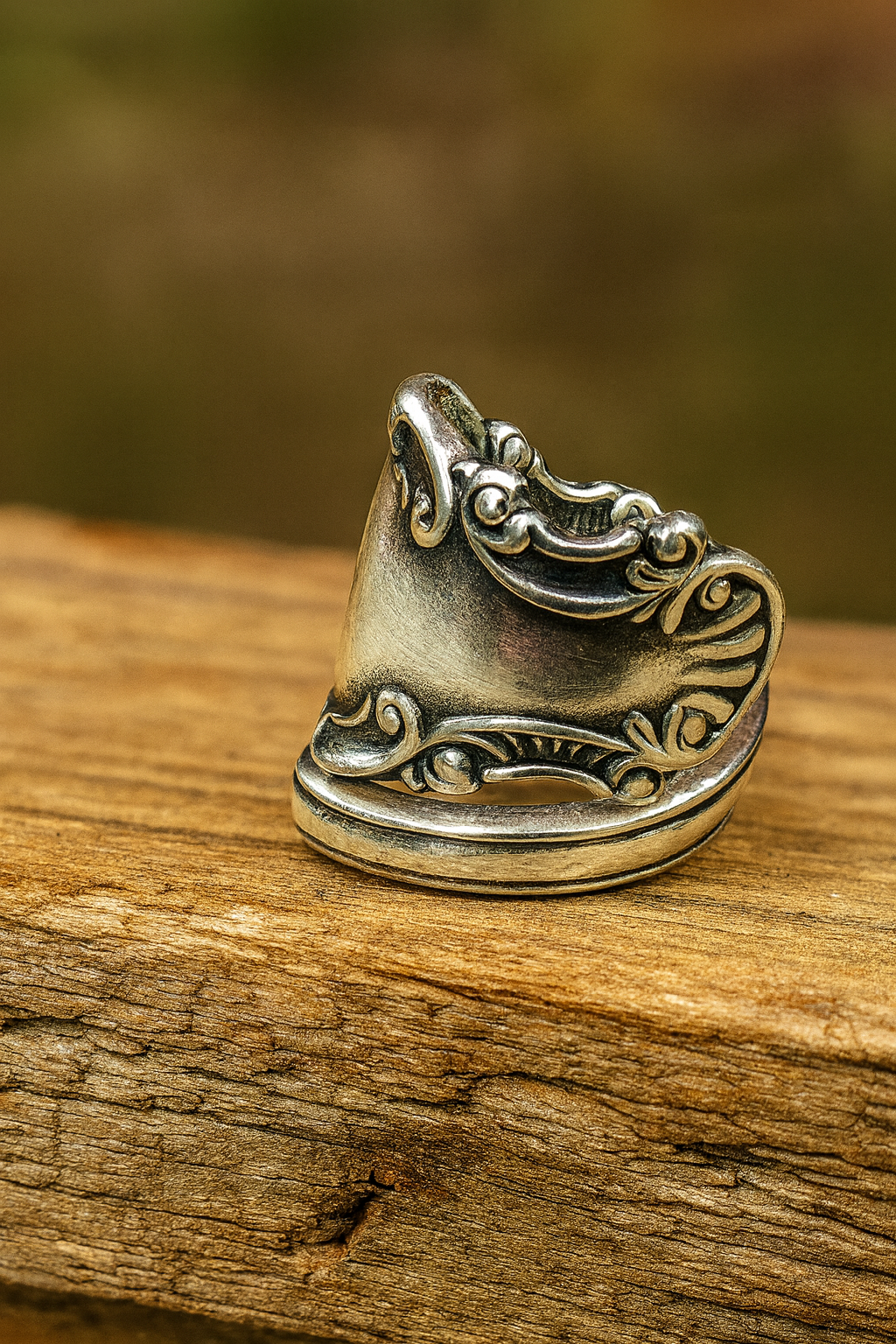 Victorian Heirloom Quadruple Silver Double Band Ring