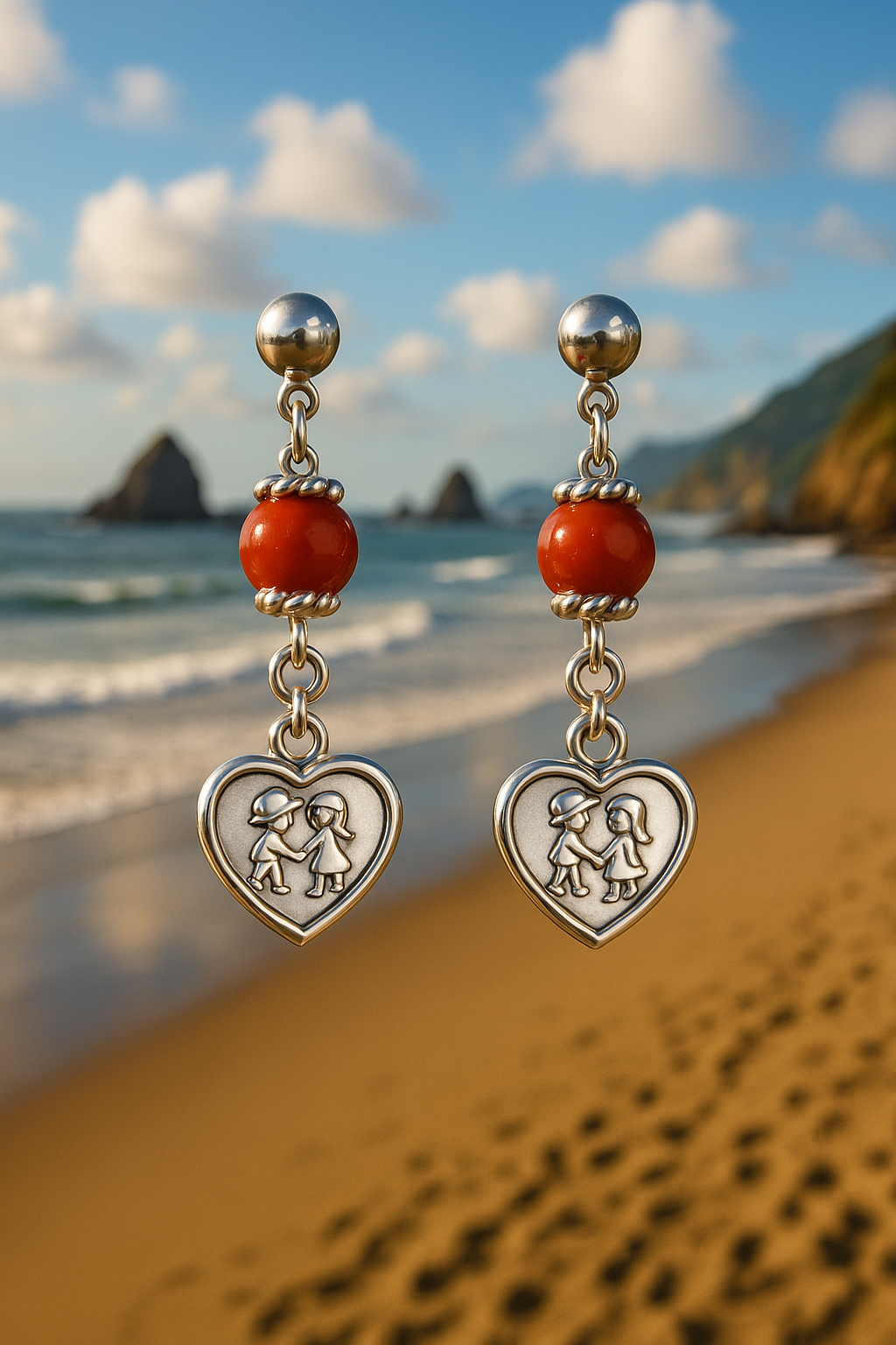 Innocent Hearts Stainless Steel Earrings