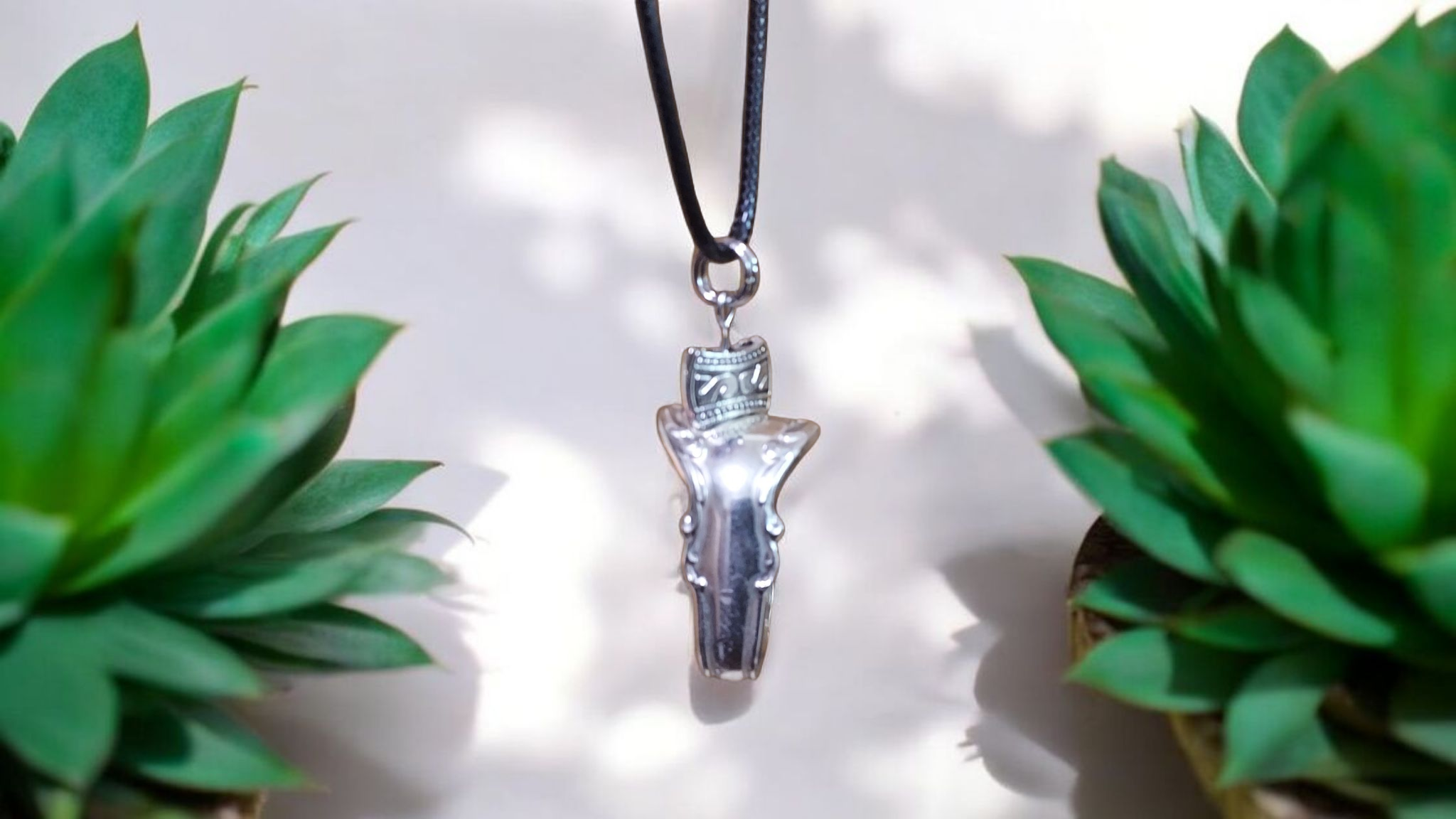 Vintage Silver Heart Pendant with Starfish & Heart Charms