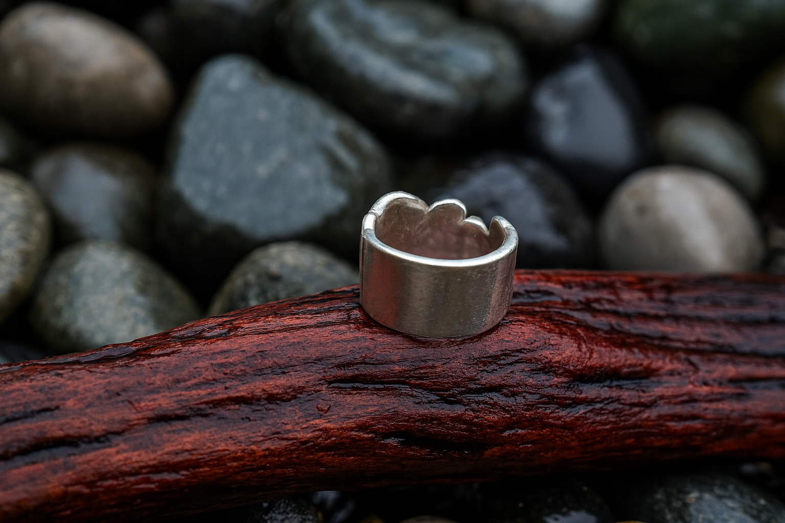 Vintage Triple-Plated Silver Spoon Ring – Ornate Victorian Revival Design size 7