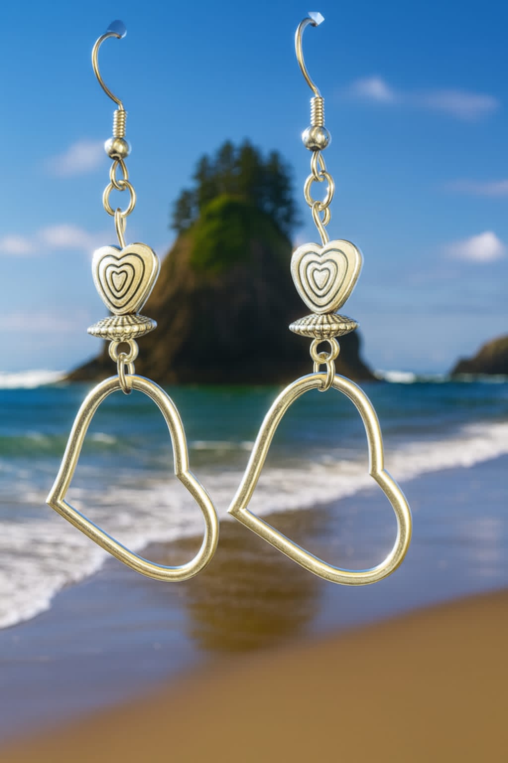 Heart Drop Earrings – Coastal Charm Collection