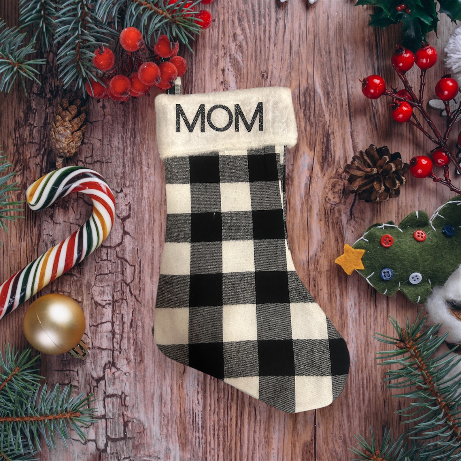 Buffaloe Check Christmas Stockings