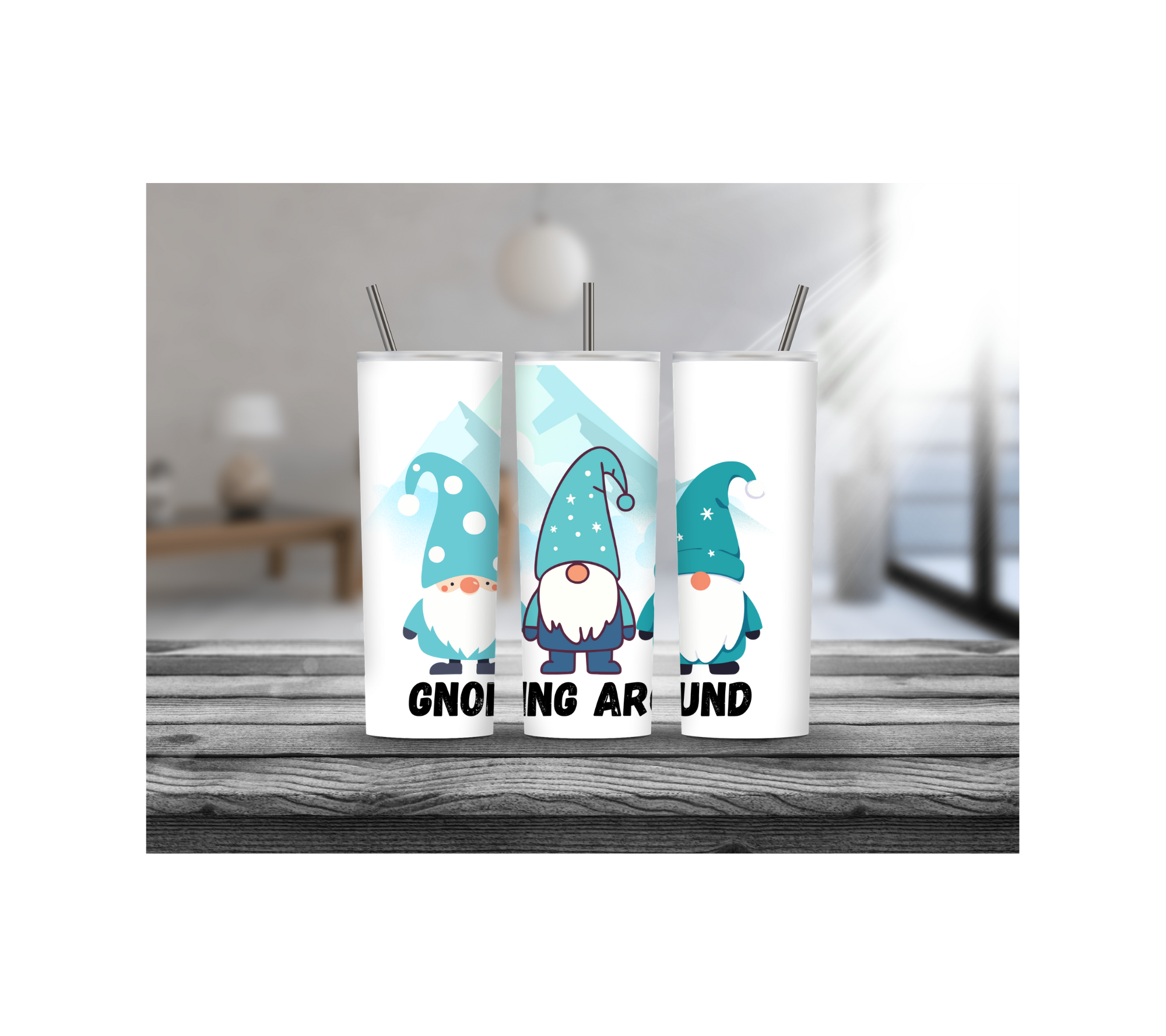 Gnome-Themed Stainless Steel Tumblers 20oz