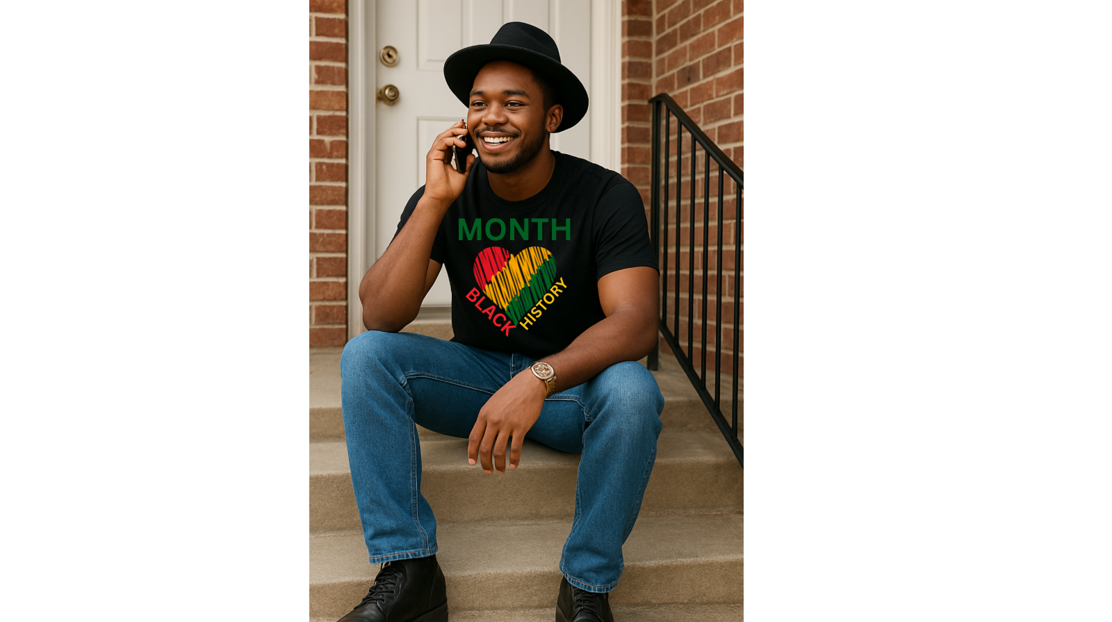 Black History Month Heart T-shirt