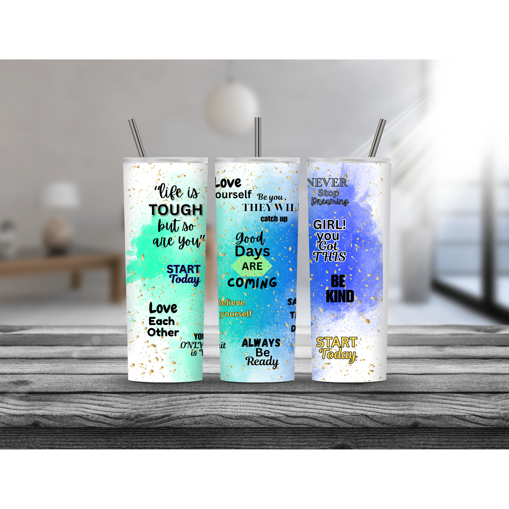 Motivational Quote Tumbler