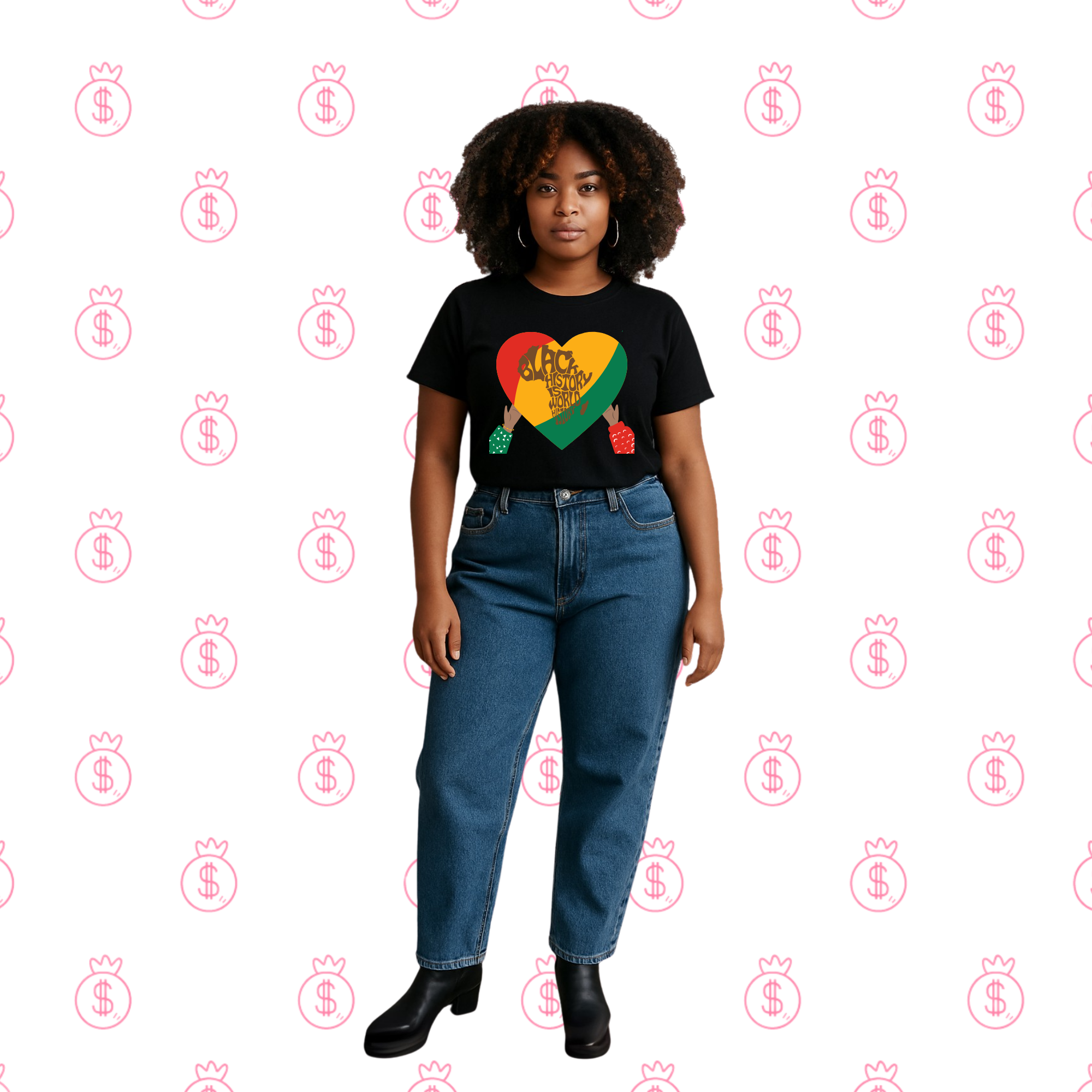 African Pride Heart T-Shirt