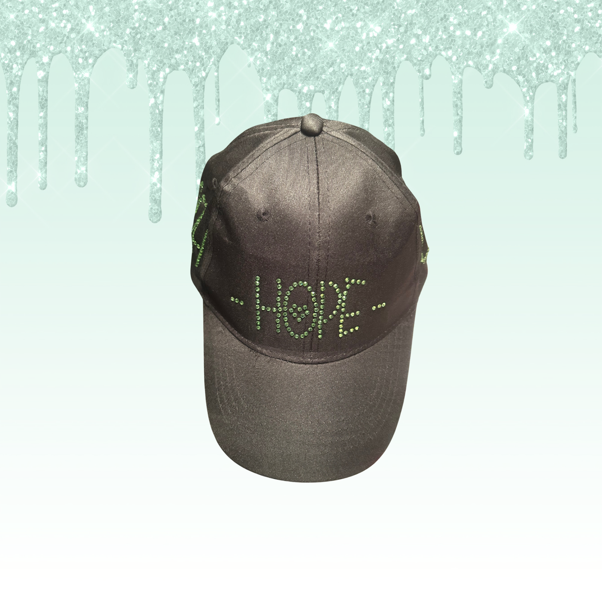 Faith-Hope-Love Rhinestone Embellished Baseball Cap