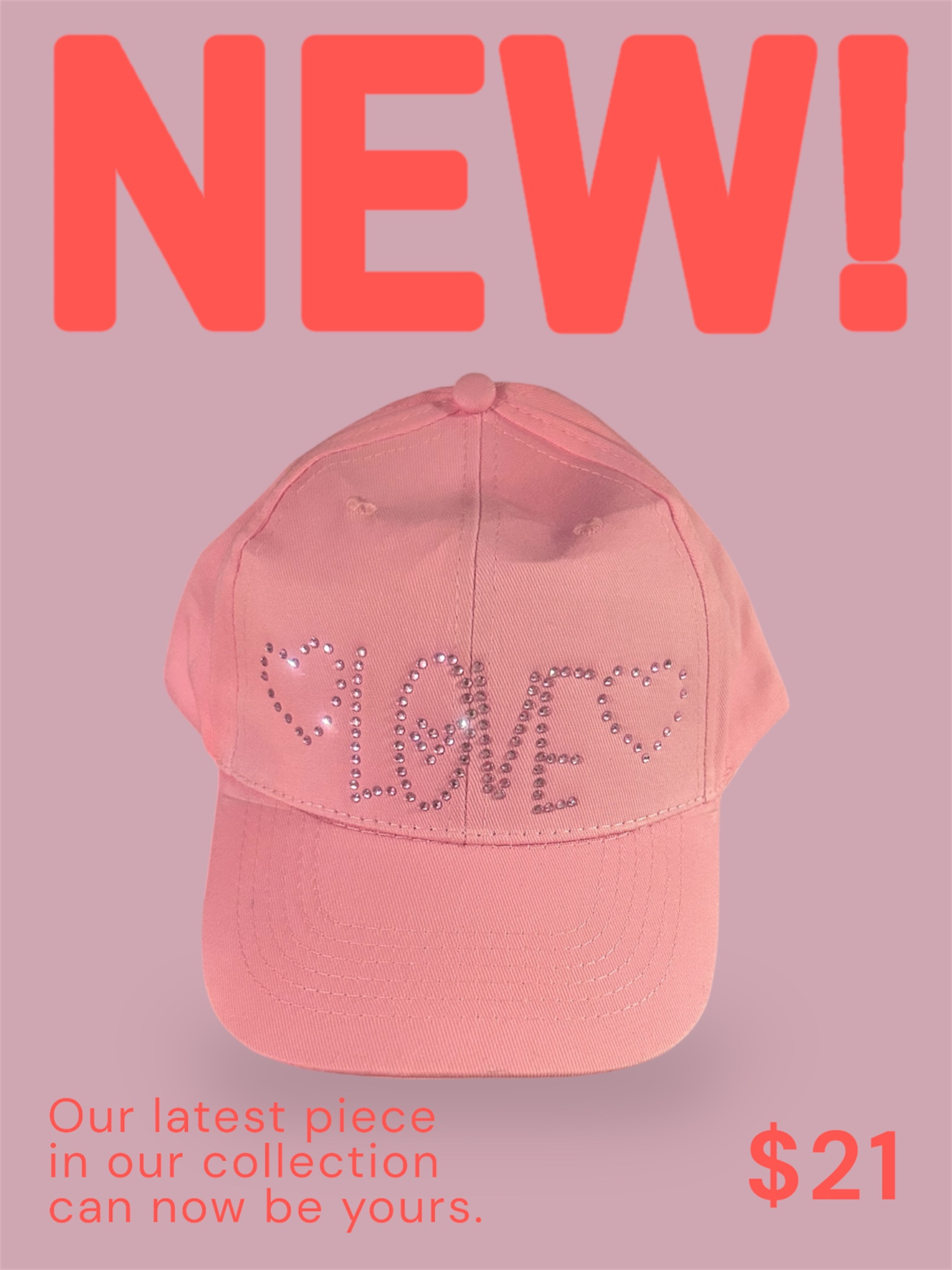 Pink 'Love' Cap