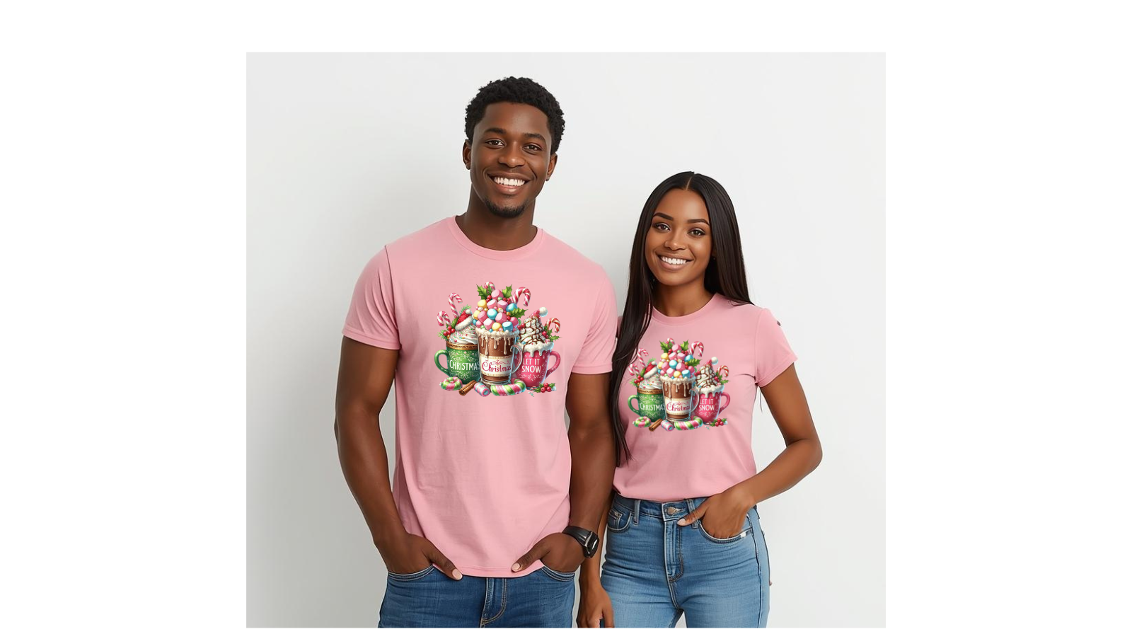 Pink Sweatshirt with Festive Print