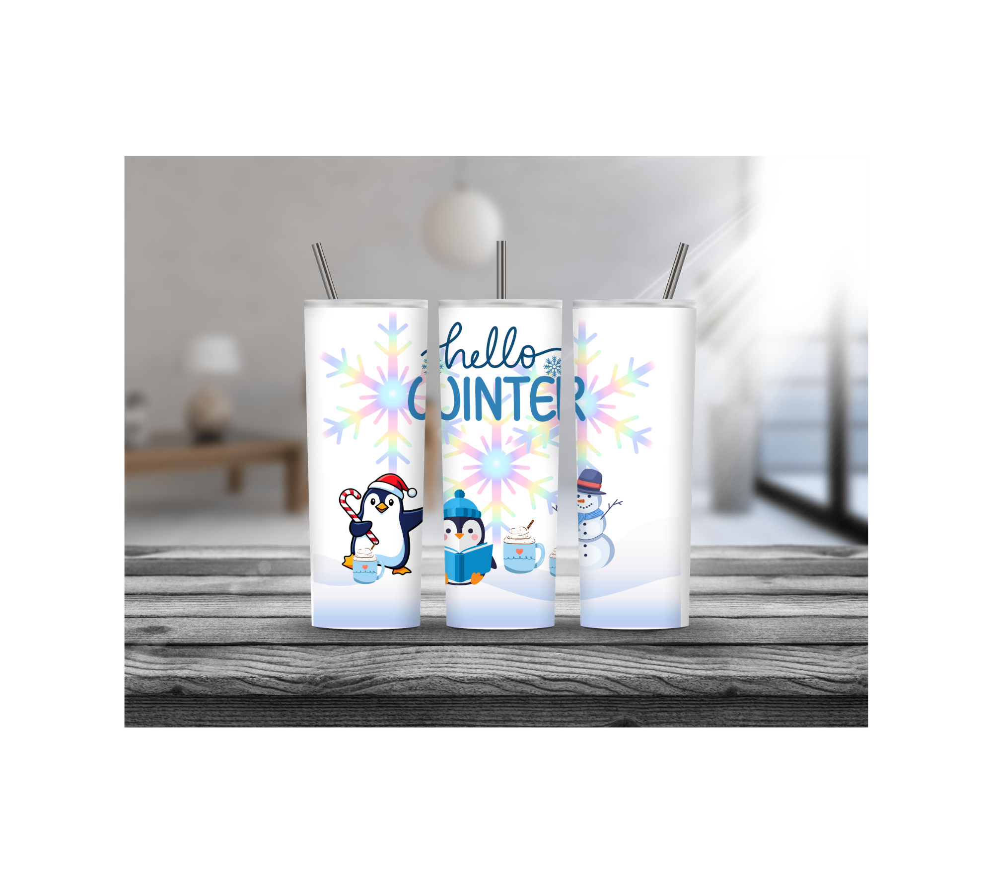 Hello Winter Stainless Steel Tumblers