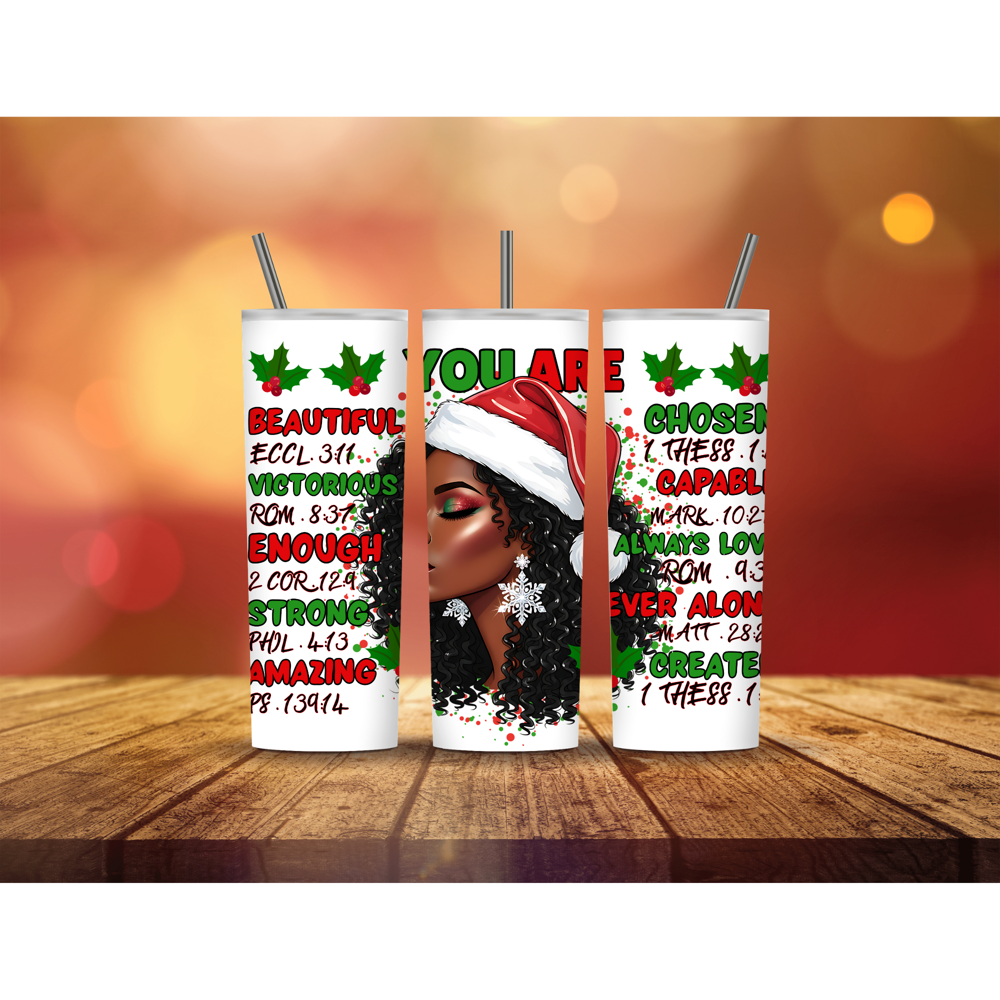 Christmas Inspirational Stainless Steel Tumblers