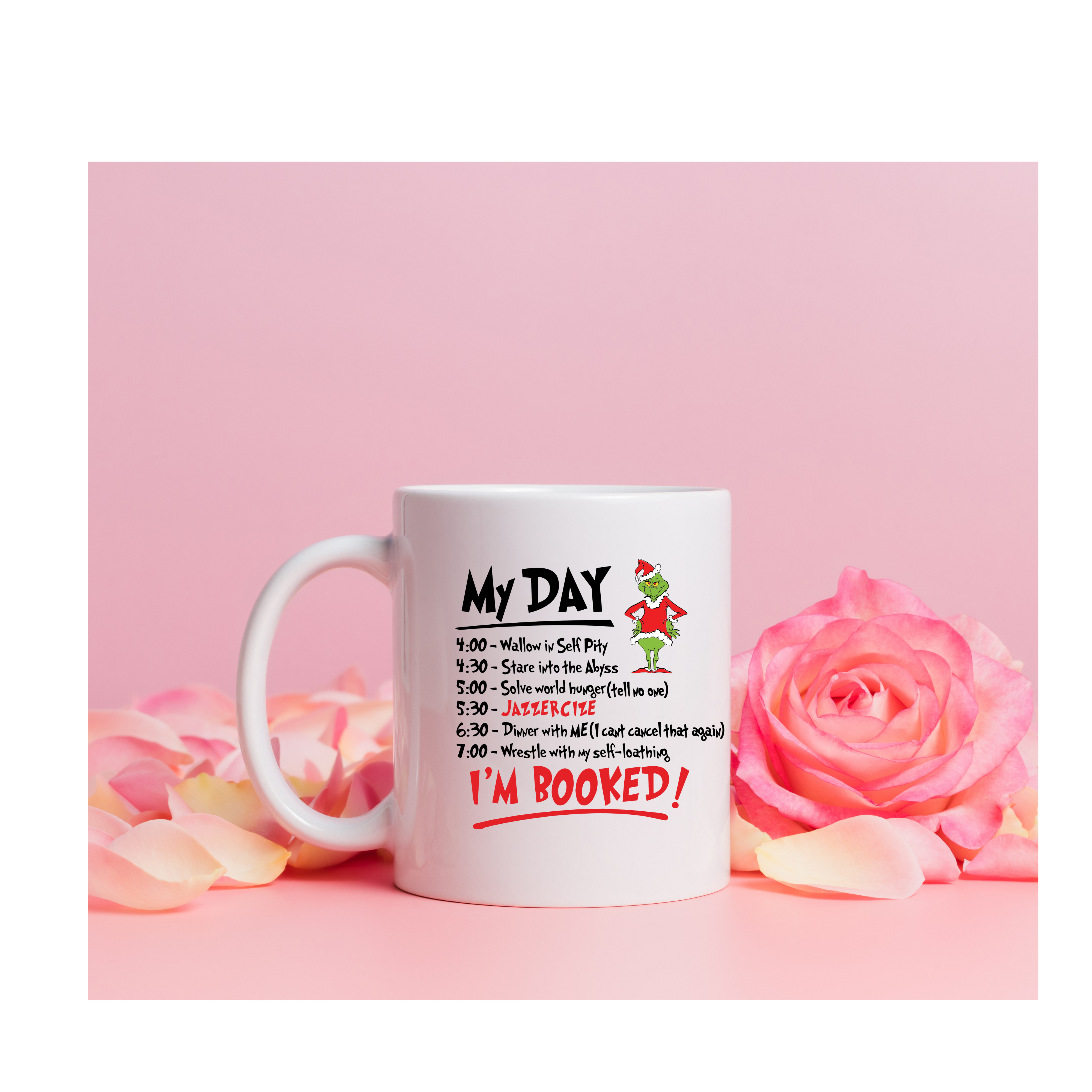Funny Daily Agenda Mug-Grinch