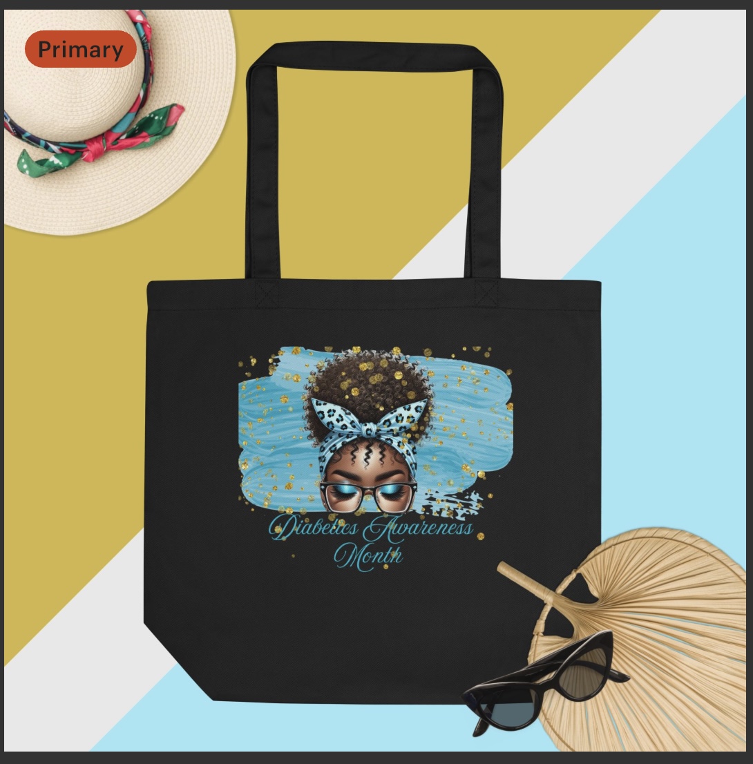 - Diabeties Awareness Tote Bag with matching 20oz tumbler-Bundle