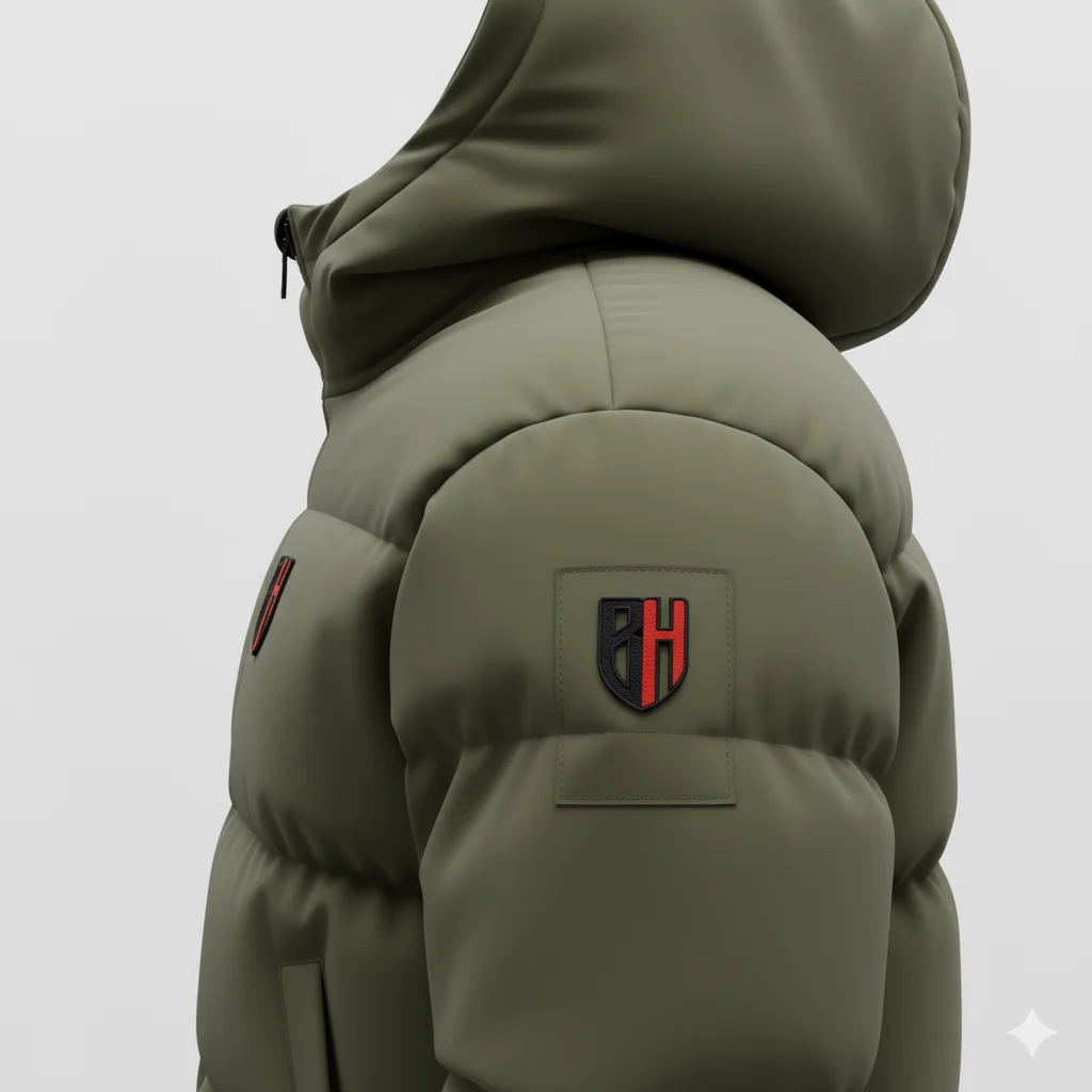 Olive Green Puffer Jacket