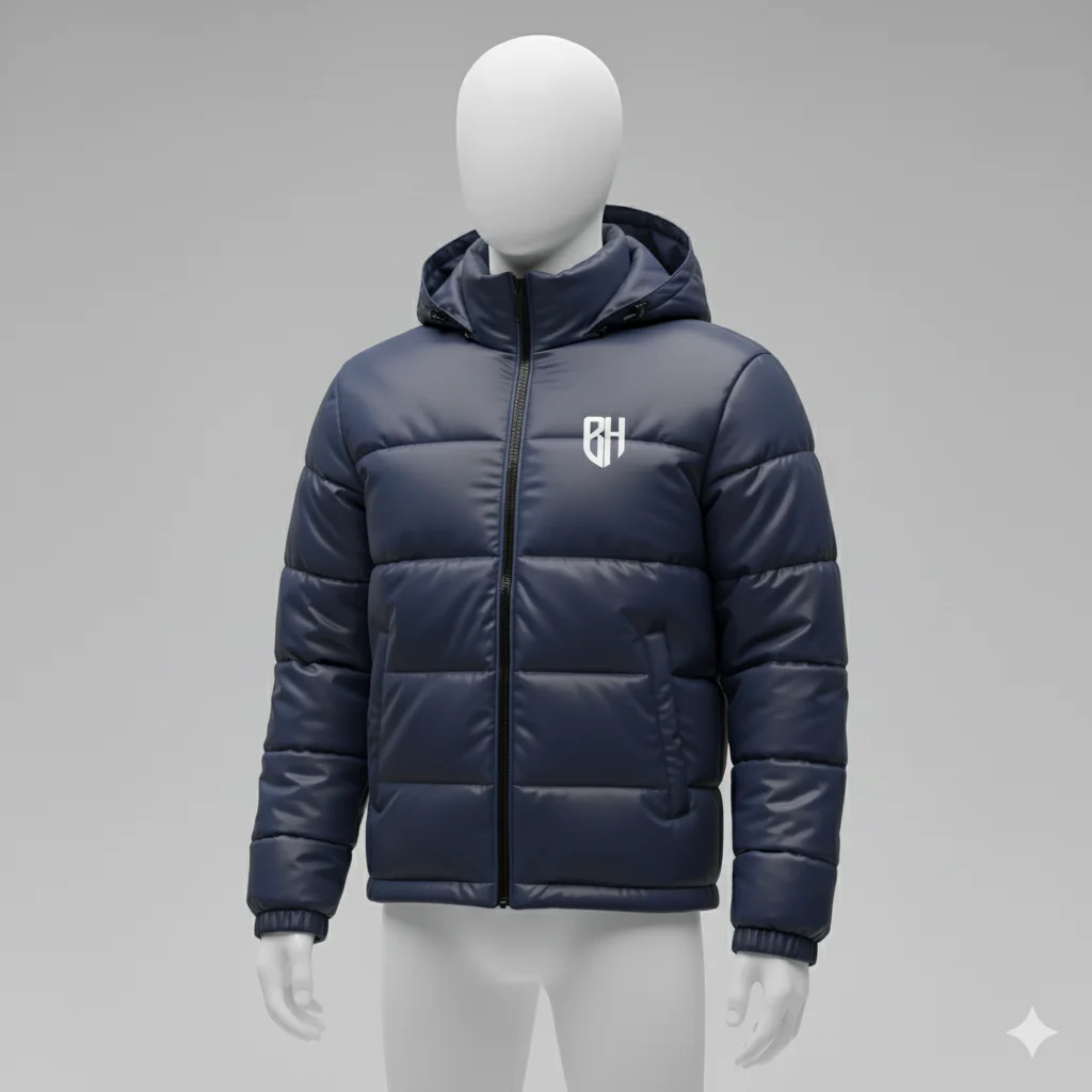 Navy Blue Puffer Jacket