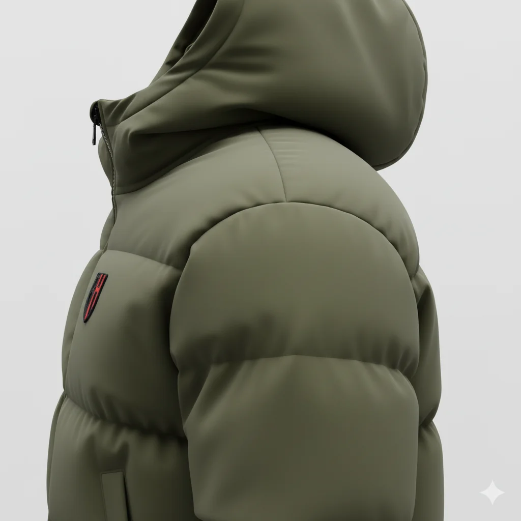 Olive Green Puffer Jacket