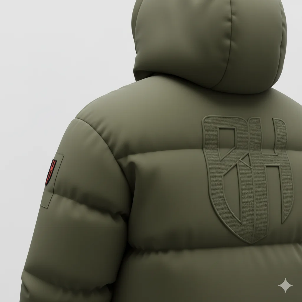 Olive Green Puffer Jacket