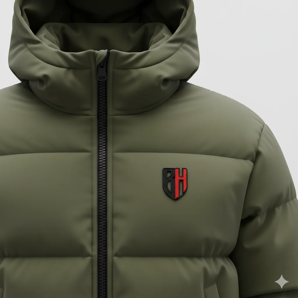 Olive Green Puffer Jacket