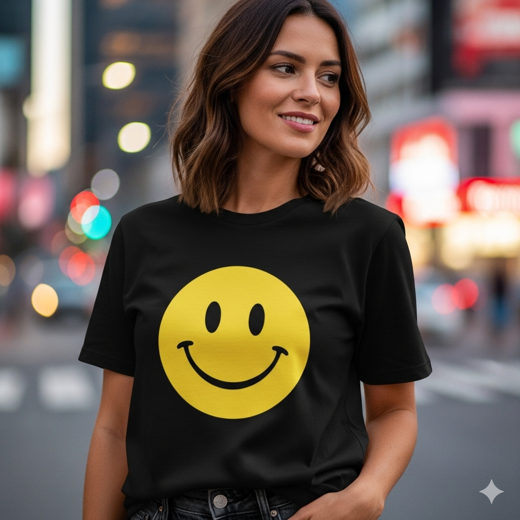 Camiseta con carita feliz