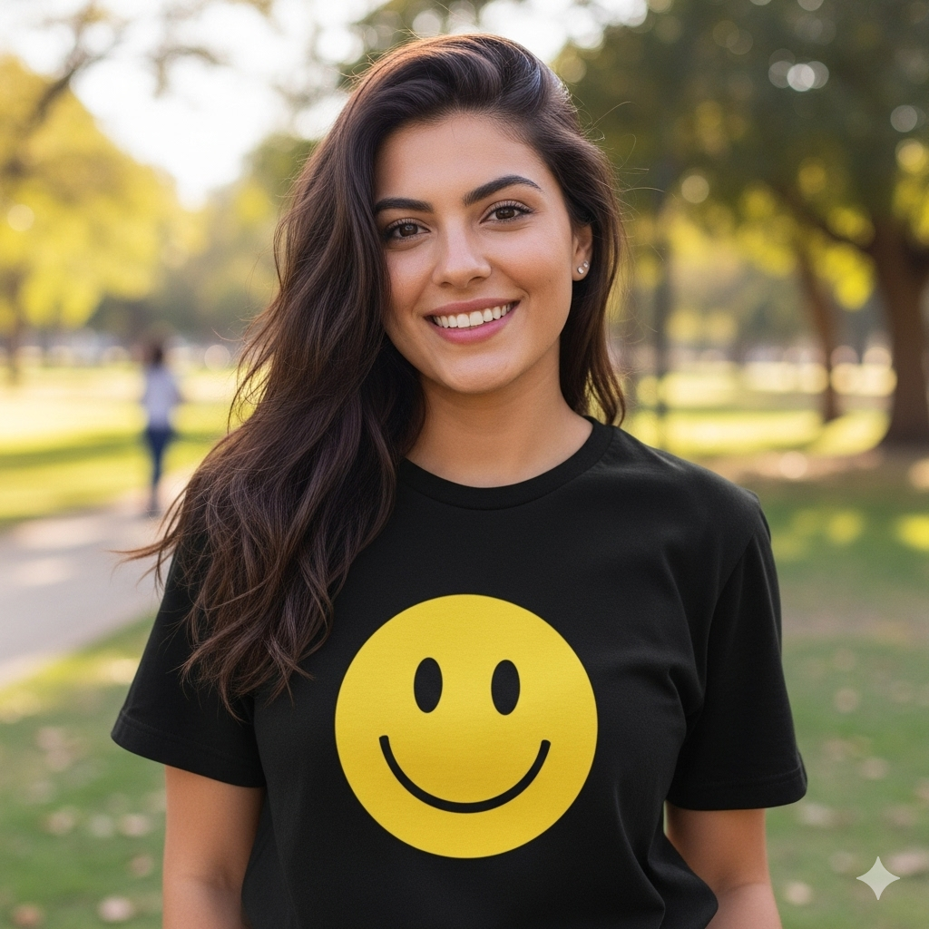 Camiseta con carita feliz