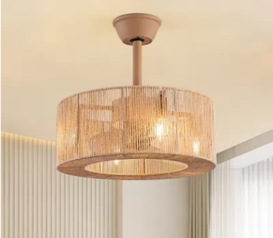 Modern Woven Drum Chandelier