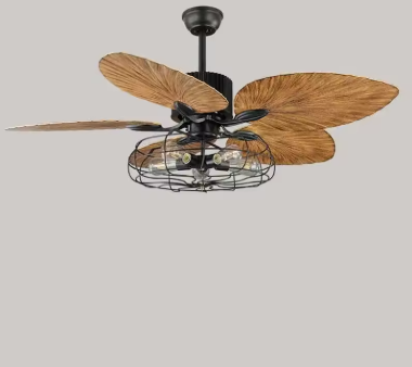 Tropical Ceiling Fan with Light