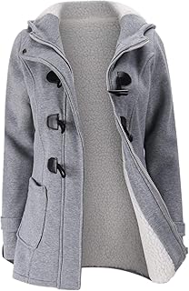 Women's fleece-lined hooded coat
