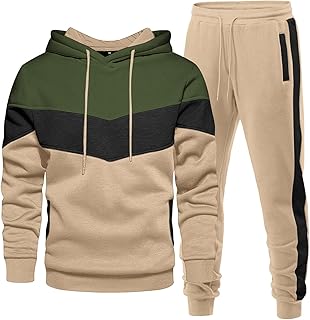 Men's Colorblock Hoodie and Joggers Set