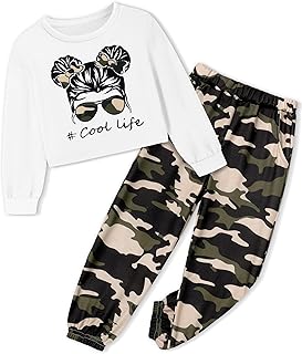 Girls' Cool Life Camouflage Pajama Set