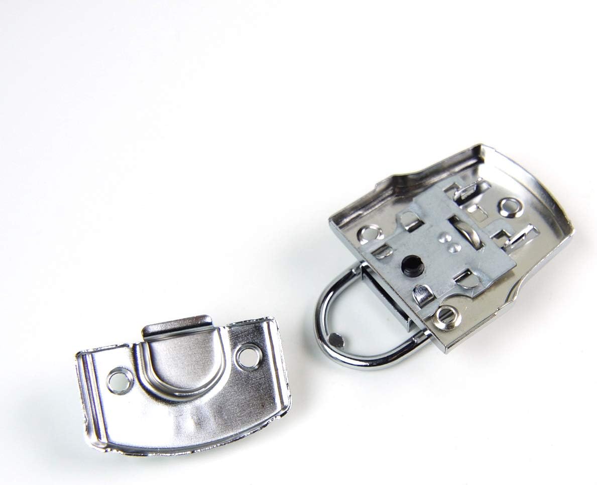 Lighttrack Hardware Chrome Plated Drawbolt Closure Locking Latch with Key