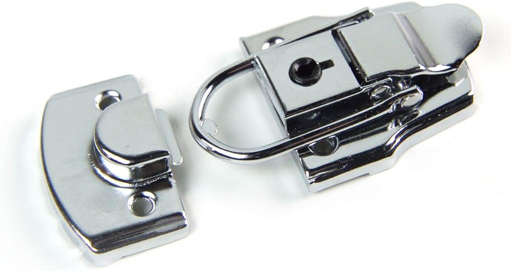 Lighttrack Hardware Chrome Plated Drawbolt Closure Locking Latch with Key