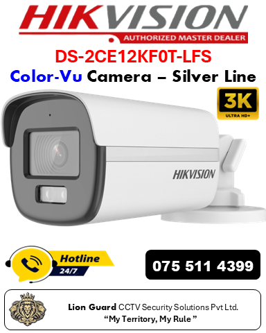 Hikvision DS-2CE12KF0T-LFS ColorVu Silver Line Camera