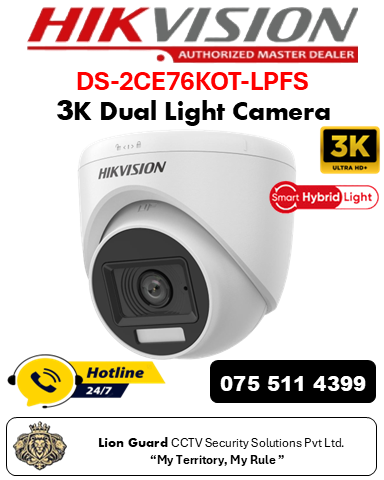 Hikvision DS-2CE76K0T-LPFS 3K Dual Light Camera