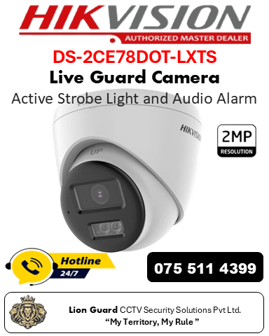 Hikvision DS-2CE78DOT-LXTS Live Guard Camera