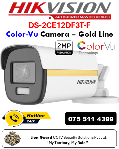 Hikvision DS-2CE12DF3T-F ColorVu Gold Line Camera