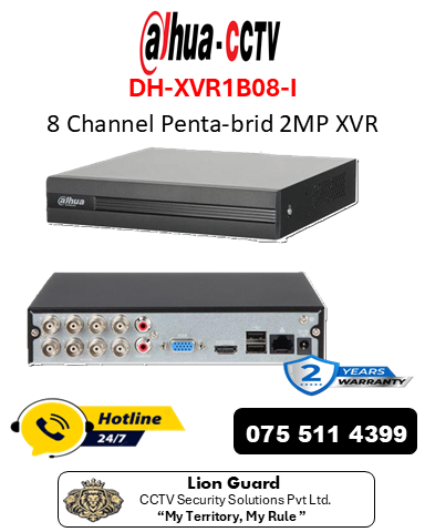 Dahua DH-XVR1B08-I 8 Channel Penta-brid 2MP XVR