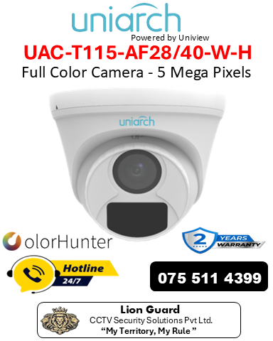 Uniarch UAC-T115-AF28/40-W-H Full Color Camera