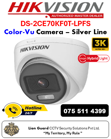 Hikvision DS-2CE70KF0T-LPFS ColorVu Camera