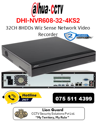 Dahua DHI-NVR608-32-4KS2 Network Video Recorder