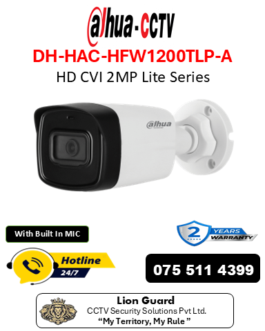 Dahua DH-HAC-HFW1200TLP-A CCTV Camera