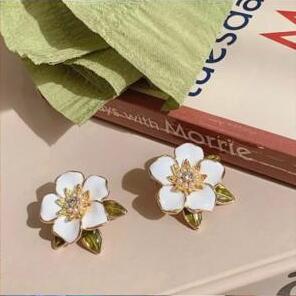Floral Enamel Earrings