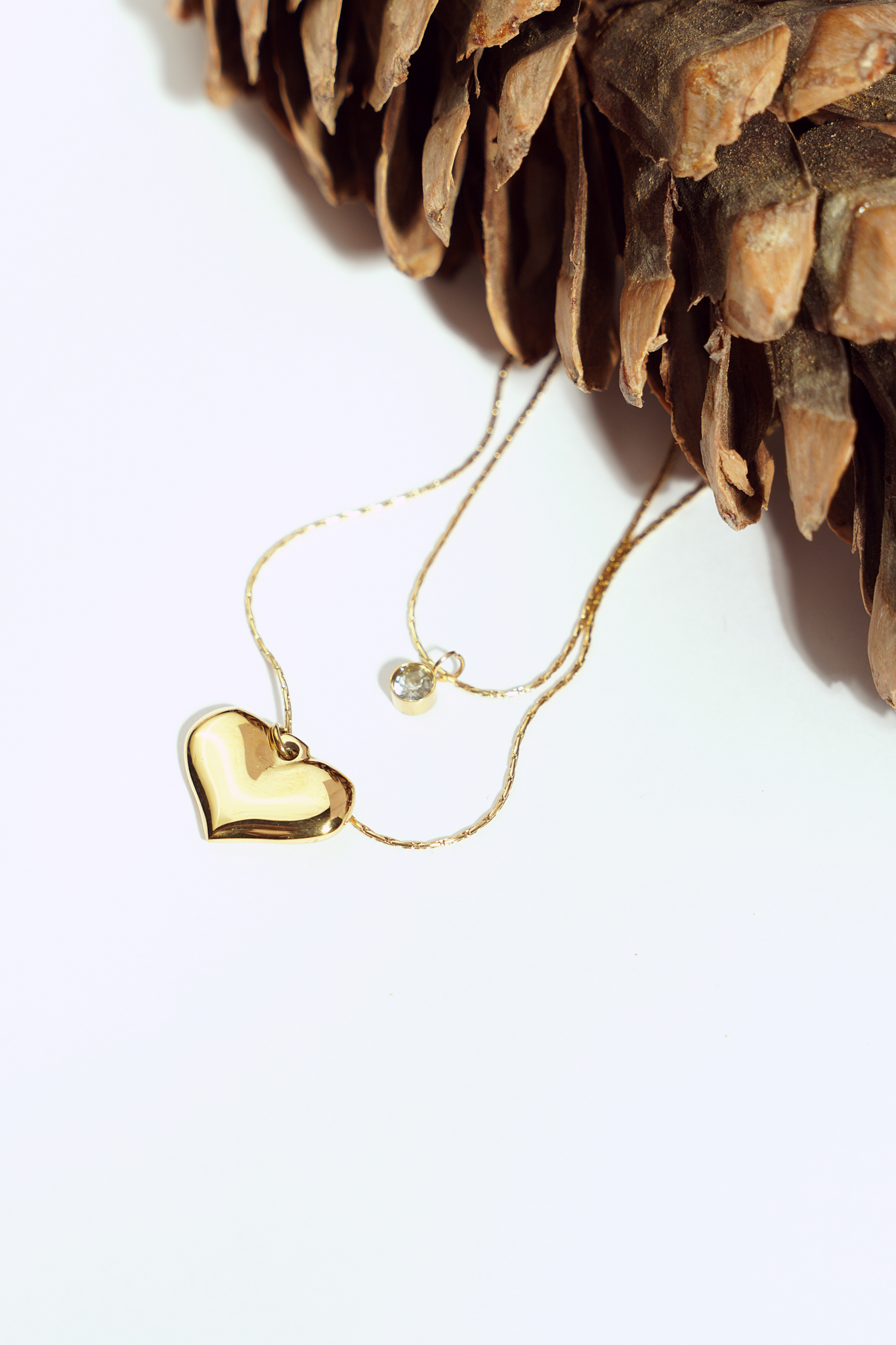 Gold Heart Pendant Necklace