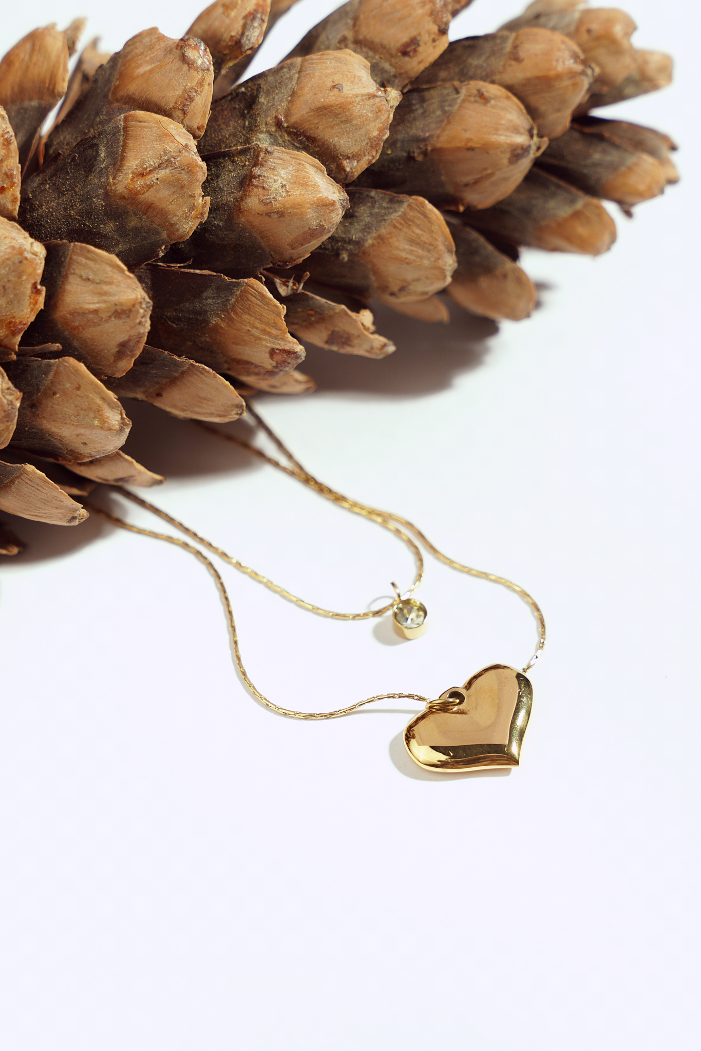 Gold Heart Pendant Necklace