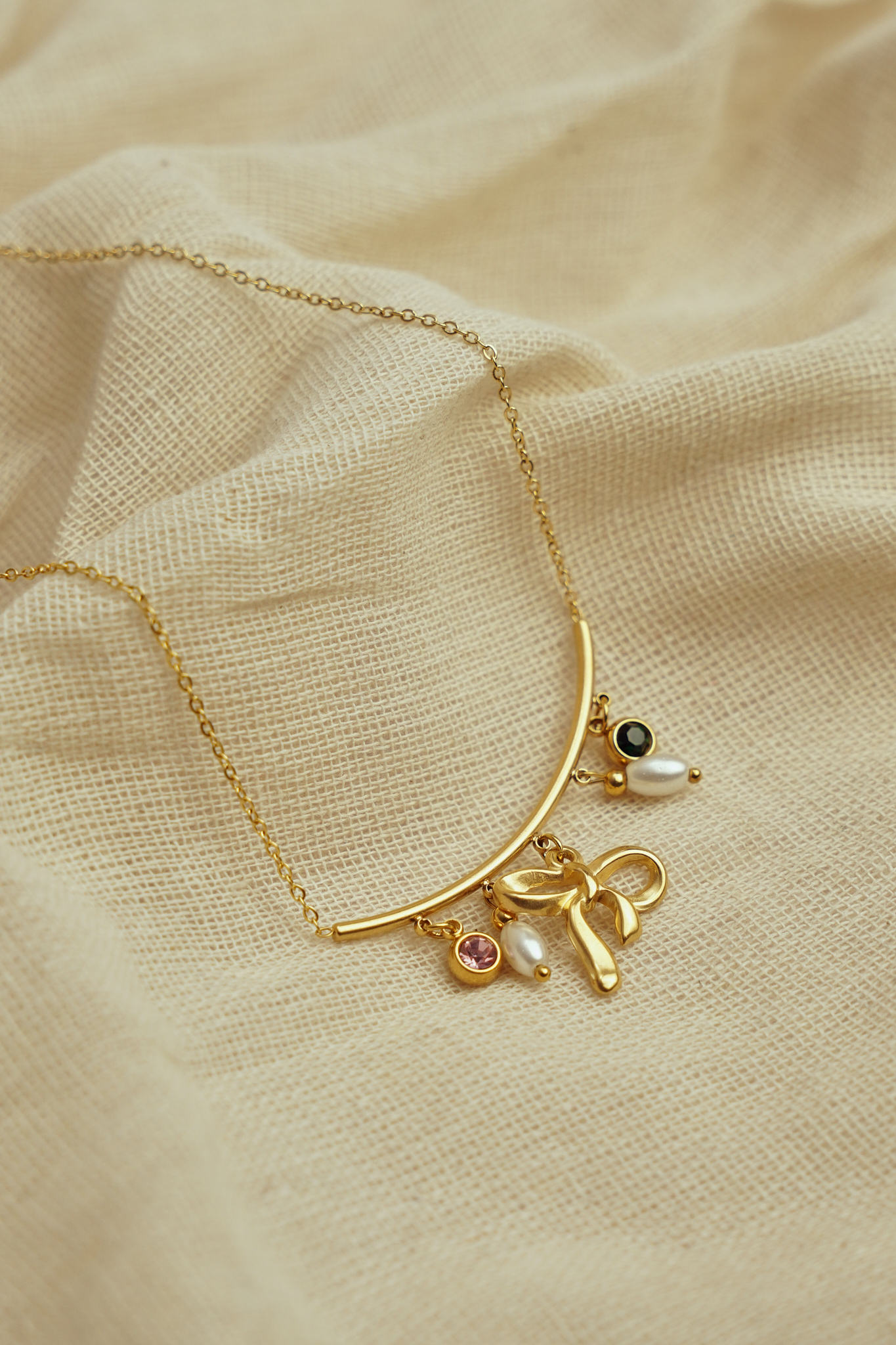 Elegant Gold Charm Necklace