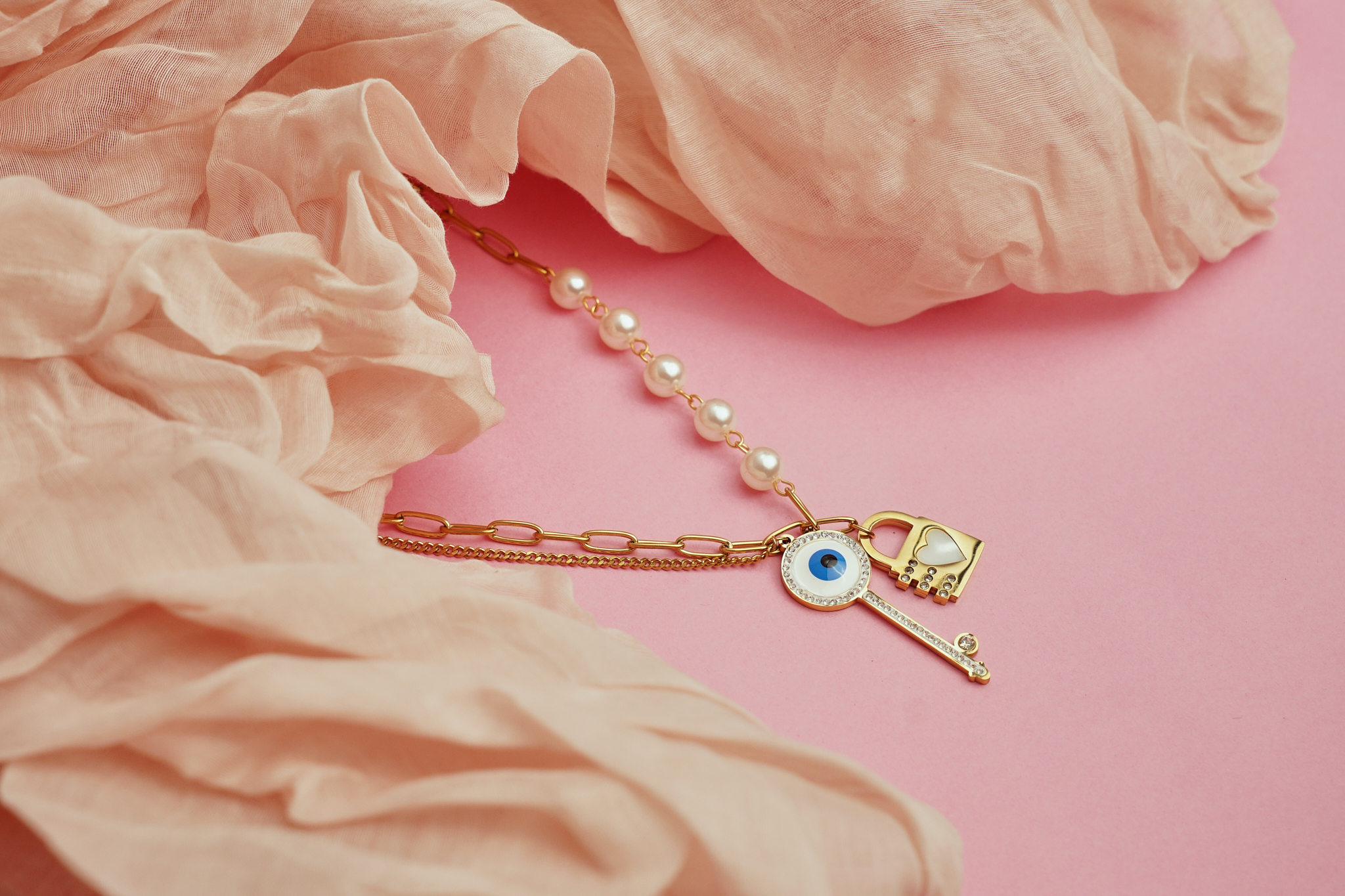 Elegant Evil Eye Pendant Necklace