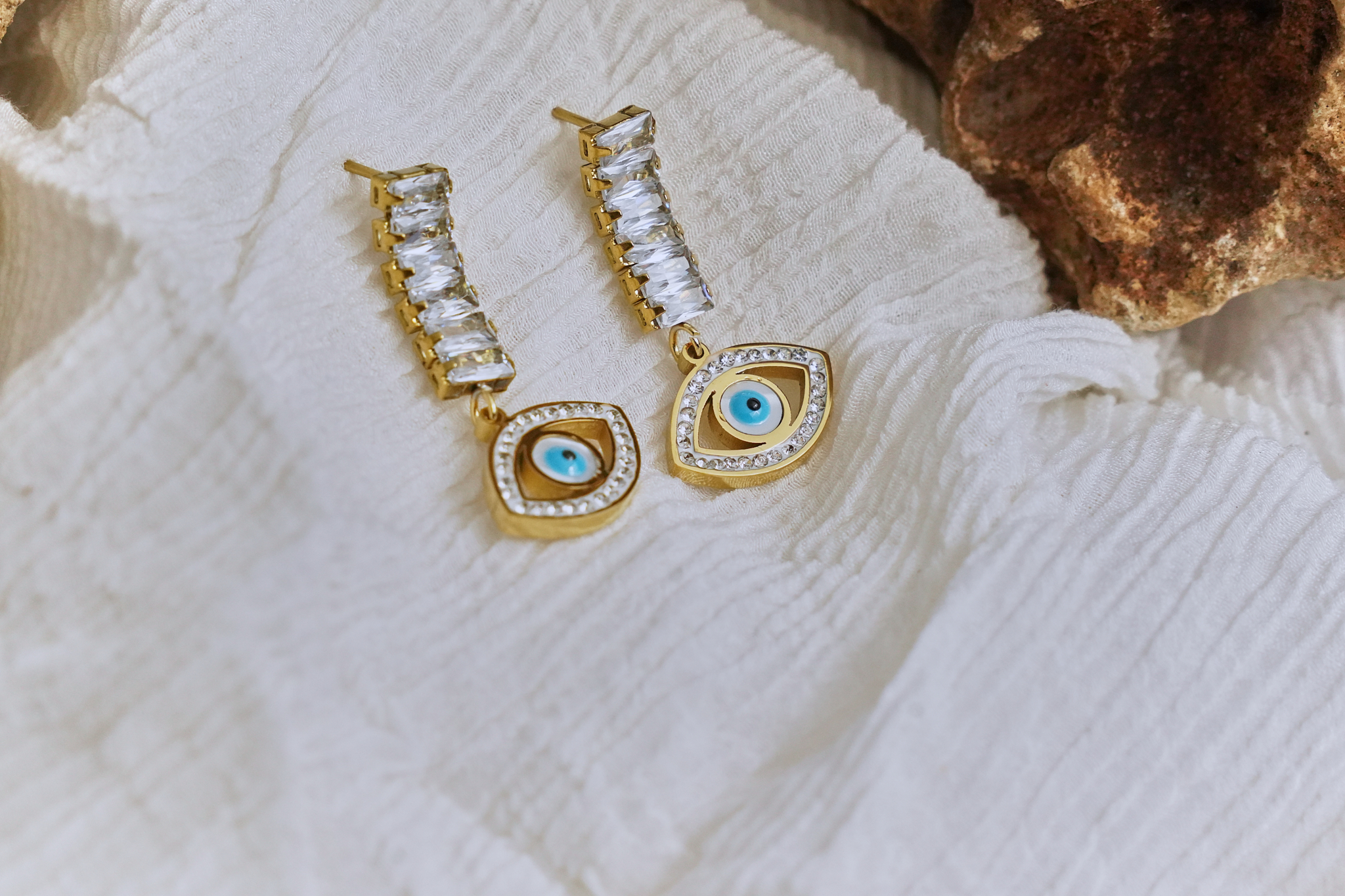 Evil Eye Dangle Earrings