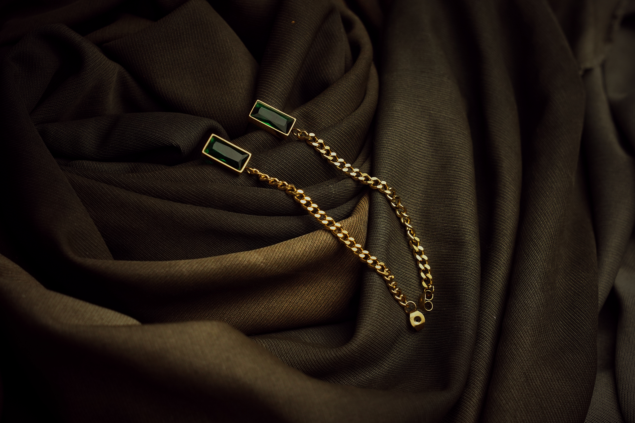 Elegant Gold Chain Earrings